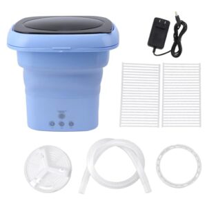 Portable Washing Machine, Mini Bucket Laundry Washer with Black Lid Foldable Washing Machine for Clothes Underwear Home Apartment Drom RV Travel (US Plug)