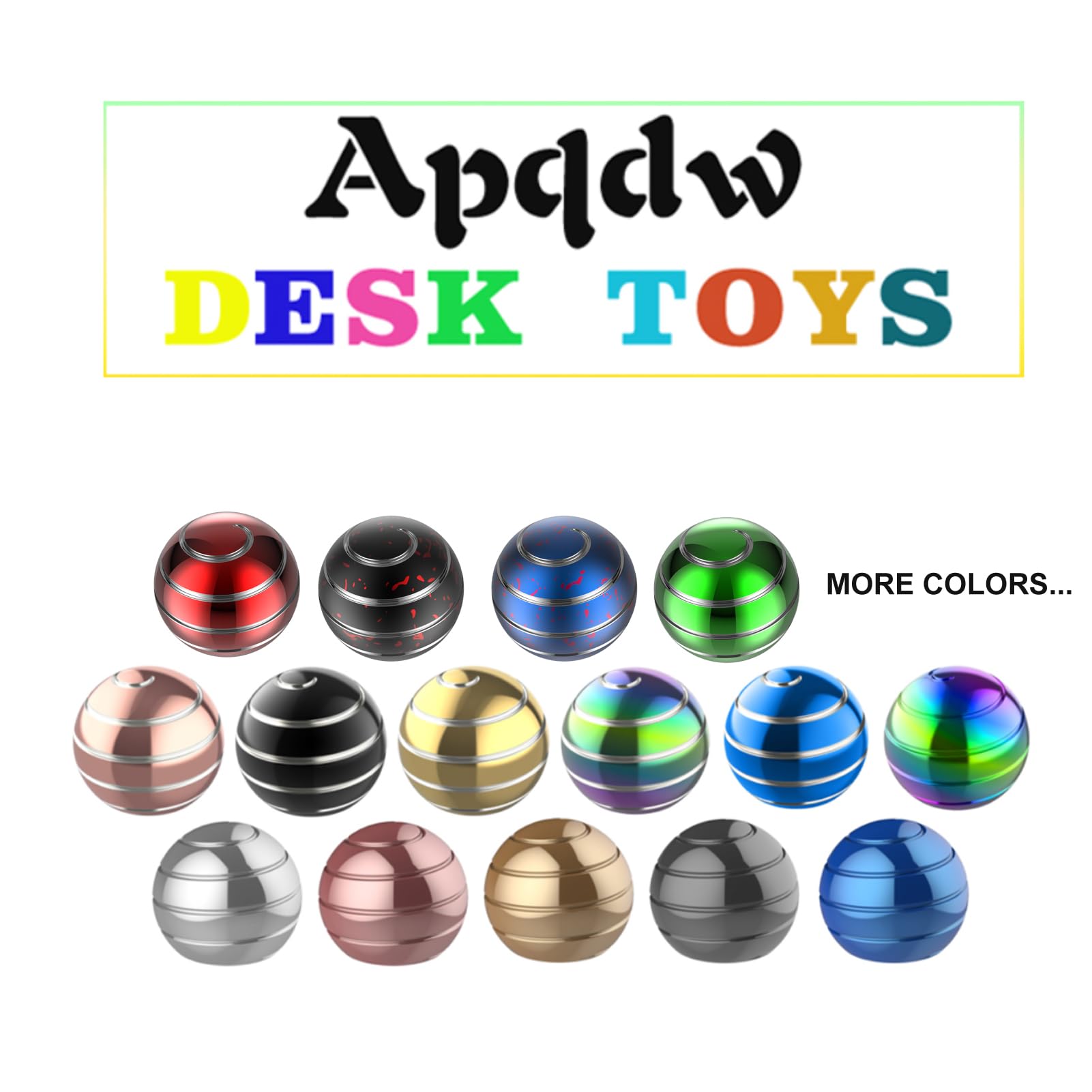 Apqdw Kinetic Desk Toys, 1.54'' Kinetic Spinning Desk Toys for Kids Adults, Fidget Toys for Party Favors, Christmas Stocking Stuffers, Easter Basket (39MM, Red-A)