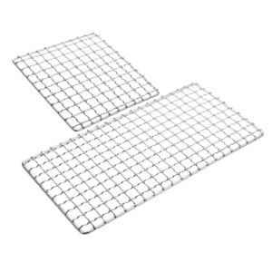 Parliky 1 Set Grill Grid Camping Accessories Grilling Accessories Barbecue Accessories Professional Baking Net Outdoor Accessory Outdoor Supply Stainless Grill Mesh Grid Mesh