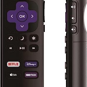 OEM Replacement Remote Control fits for All Onn. Roku TV Smart 4K Ultra HDTV with 4 Shortcut APP Keys - Netflix, Disney Plus, Apple TV+, and HBO Max Buttons