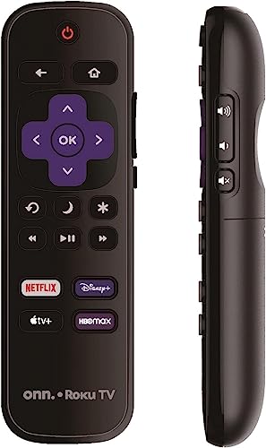 OEM Replacement Remote Control fits for All Onn. Roku TV Smart 4K Ultra HDTV with 4 Shortcut APP Keys - Netflix, Disney Plus, Apple TV+, and HBO Max Buttons