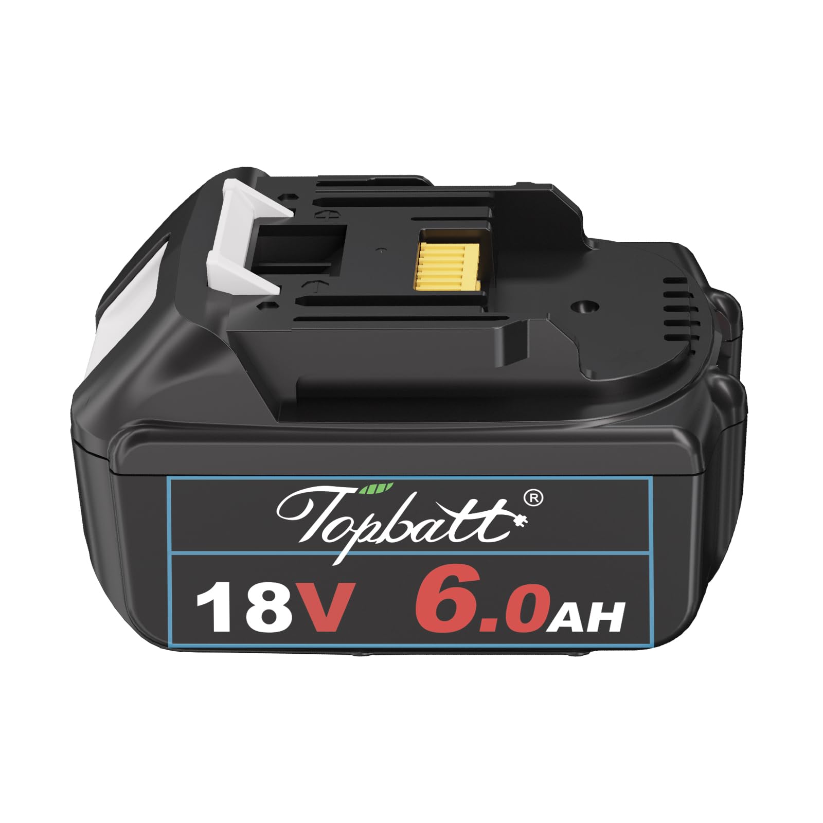 Topbatt 18 V 6.0Ah Lithium-ion BL1830 Replacement Battery Suitable for Makita 18V Battery BL1815 BL1820 BL1820B BL1830B BL1835 BL1840 BL1850 BL1860 Cordless Power Tools