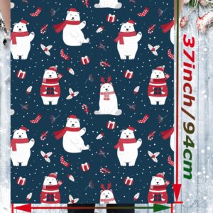 U'COVER Christmas Wrapping Paper for Kids Boys Girls 6 Large Sheet Gift Wrapping Paper for Women Men Christmas Dinosaur,Bear,Llama Sloth Xmas Holiday New Year Wrap Paper Folded Flat 27 * 37inch