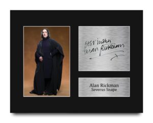 hwc trading alan rickman severus snape harry potter gifts printed signed autograph picture for movie memorabilia fans - us letter size