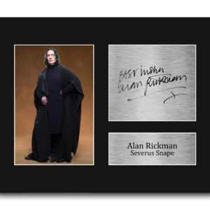 HWC Trading Alan Rickman Severus Snape Harry Potter Gifts Printed Signed Autograph Picture for Movie Memorabilia Fans - US Letter Size