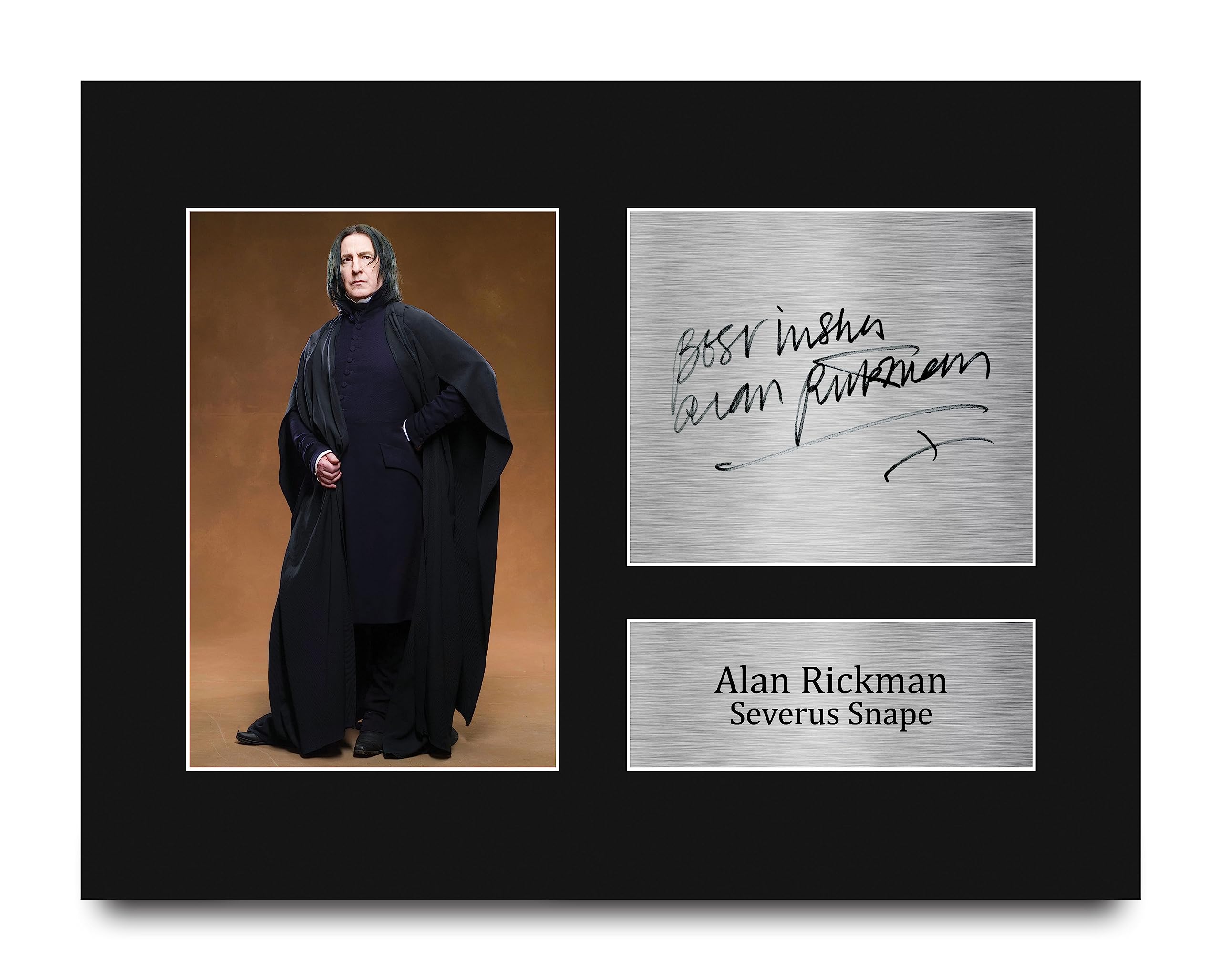 HWC Trading Alan Rickman Severus Snape Harry Potter Gifts Printed Signed Autograph Picture for Movie Memorabilia Fans - US Letter Size