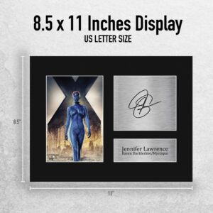 HWC Trading Jennifer Lawrence X-Men Raven Darkholme/Mystique Gifts Printed Signed Autograph Picture for Movie Memorabilia Fans - US Letter Size