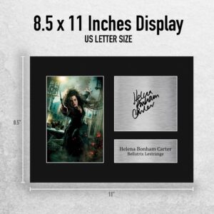 HWC Trading Helena Bonham Carter Harry Potter Bellatrix Lestrange Gifts Printed Signed Autograph Picture for Movie Memorabilia Fans - US Letter Size