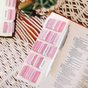 Bible Tabs for Women and Girls,Bible Study Journaling Supplies,Old and New Testament Bible Book Index Tabs for Christian Gift