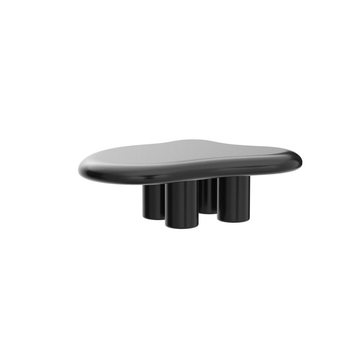 StyHube Cartoon Coffee Table Living Room Funky Modern Cloud Coffee Table Cute Small Home Decor Unique Irregular Shape, 4 Legs, Low Coffee Table 41.04Inches-Black