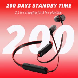 Xmenha Neckband Bluetooth Headphones Earbuds Magnetic Wireless Around The Neck Ear Buds Wired Retractable Waterproof Sports Long Battery Life