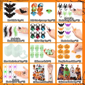 200PCS Halloween Party Favors , Bulk Halloween Toys for Halloween Treats Non Candy Classroom Prizes Goodie Bag Stuffers Pinata Filler, Halloween Gifts for Kids Prizes Party Supplies,Treasure Box Toys