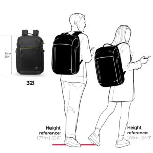 Swissdigital Design large travel backpack for men,17 Inch large Laptops Backpack with USB Charging Port,Carry on Business Anti-thief Backpack With RFID Protection (JAVA SD805-01)