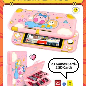 Xinocy (2in1 for Nintendo Switch Lite Case +24 Switch Game Holder Cute Cartoon Character Anime Slim Protective Cases Hard Shell for Kids Boys Teens Girls Girly Funny Covers for Switch Lite 2019