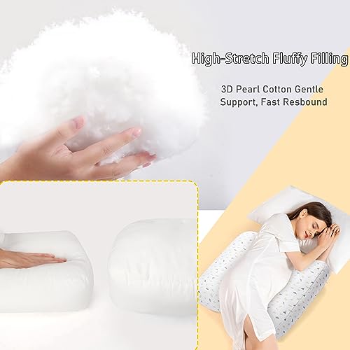 Coldew Pregnancy Pillows for Sleeping, PATENTED Maternity Pillow for Pregnant Women, Soft Adjustable Width, Pregnancy Body Pillow with Pillow Cover - Support for Belly, Back, Legs (Grey, Medium)