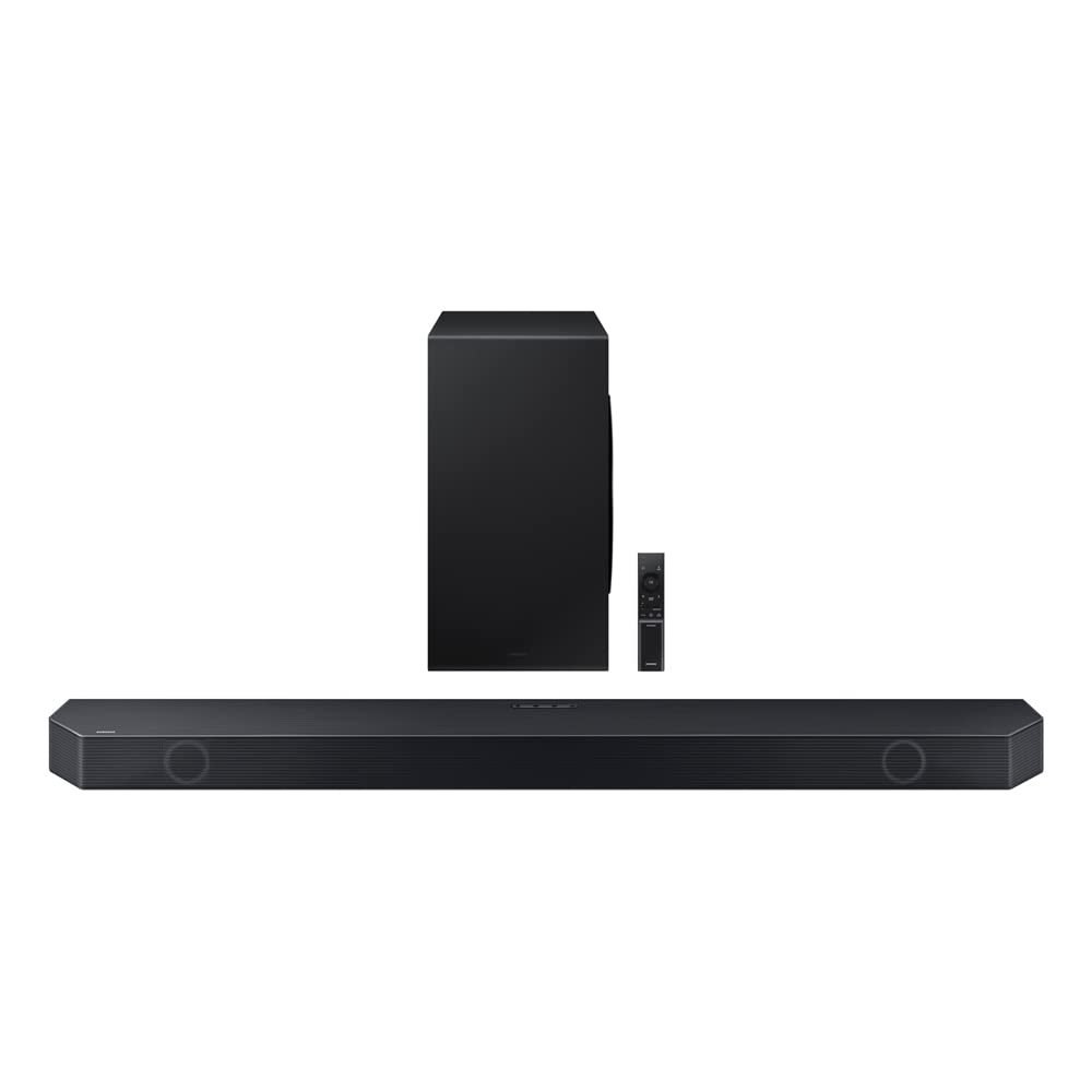 SAMSUNG QN65LS03BA 65 inch The Frame QLED 4K UHD Quantum HDR Smart TV Bundle with Q-series 7.1.2 ch. Wireless Dolby ATMOS Soundbar w/Q-Symphony