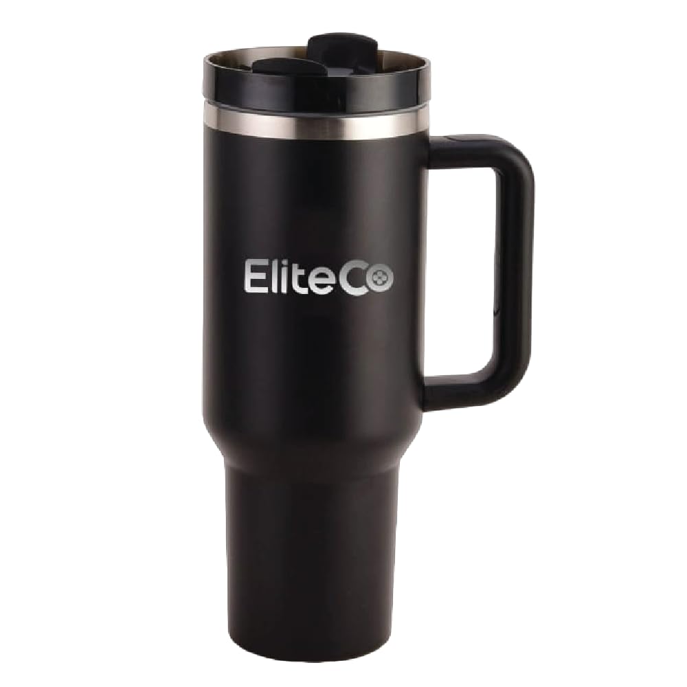 EliteCo 40oz Travel Mug | Insulated Coffee Mug | Stanley Cup BPA Free Lid Stainless Steel Tumbler With Handle And Straw