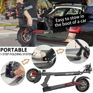 Electric Scooter for Adults, Electric Scooter with Seat, 10" Pneumatic Tires E Commuting Scooter, 28 Mph Top Speed & 31 Miles Max Range