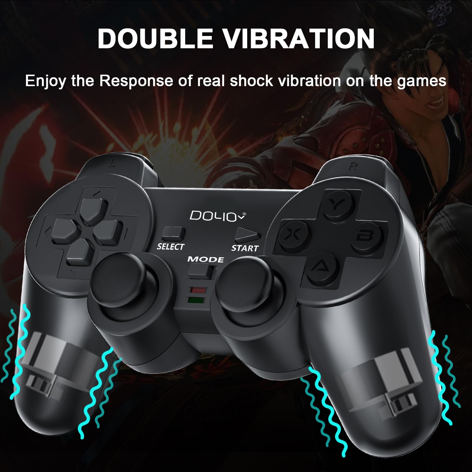 DOYO Wireless PC Gaming Controller, Dual-Vibration Steam Joystick Gamepad Computer Game Controller for PC Windows 7/8/10/11