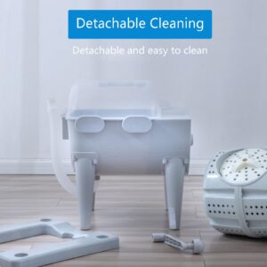 Portable Hand-Operated Drum Washing Machine, Non-Electric Manual Clothes Washer Dehydration, Hand Crank Laundry Wringer Washing Machine, Spin Dryer for Camping Apartments RV Dormitory Business Trip