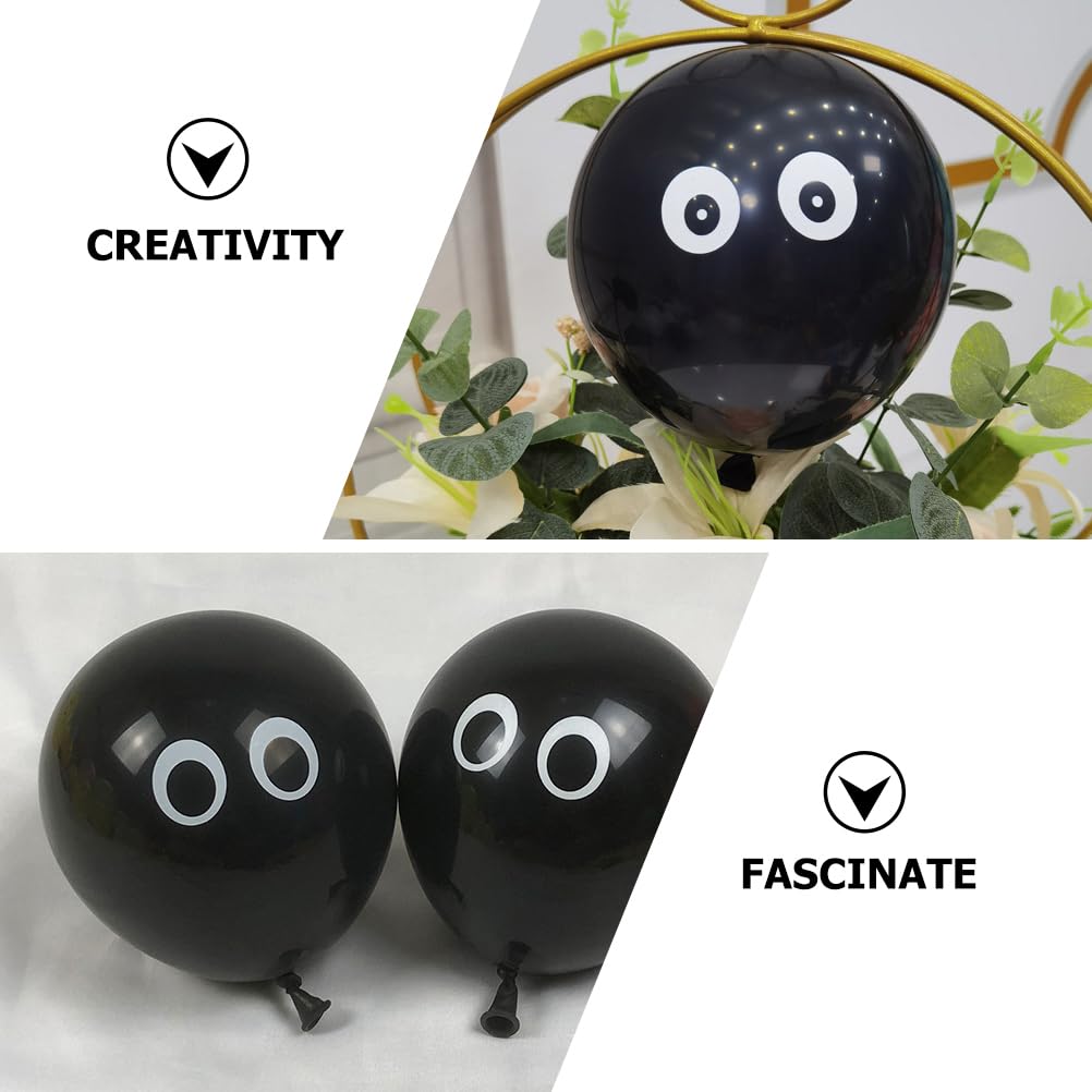 Eyeball Balloons 100pcs Balloon Black Decorations Summer Decor Octopus Decor Eyeball Latex Balloons Eye Balloons 5 Inch Festival Decorative Balloon Photography Props Chic