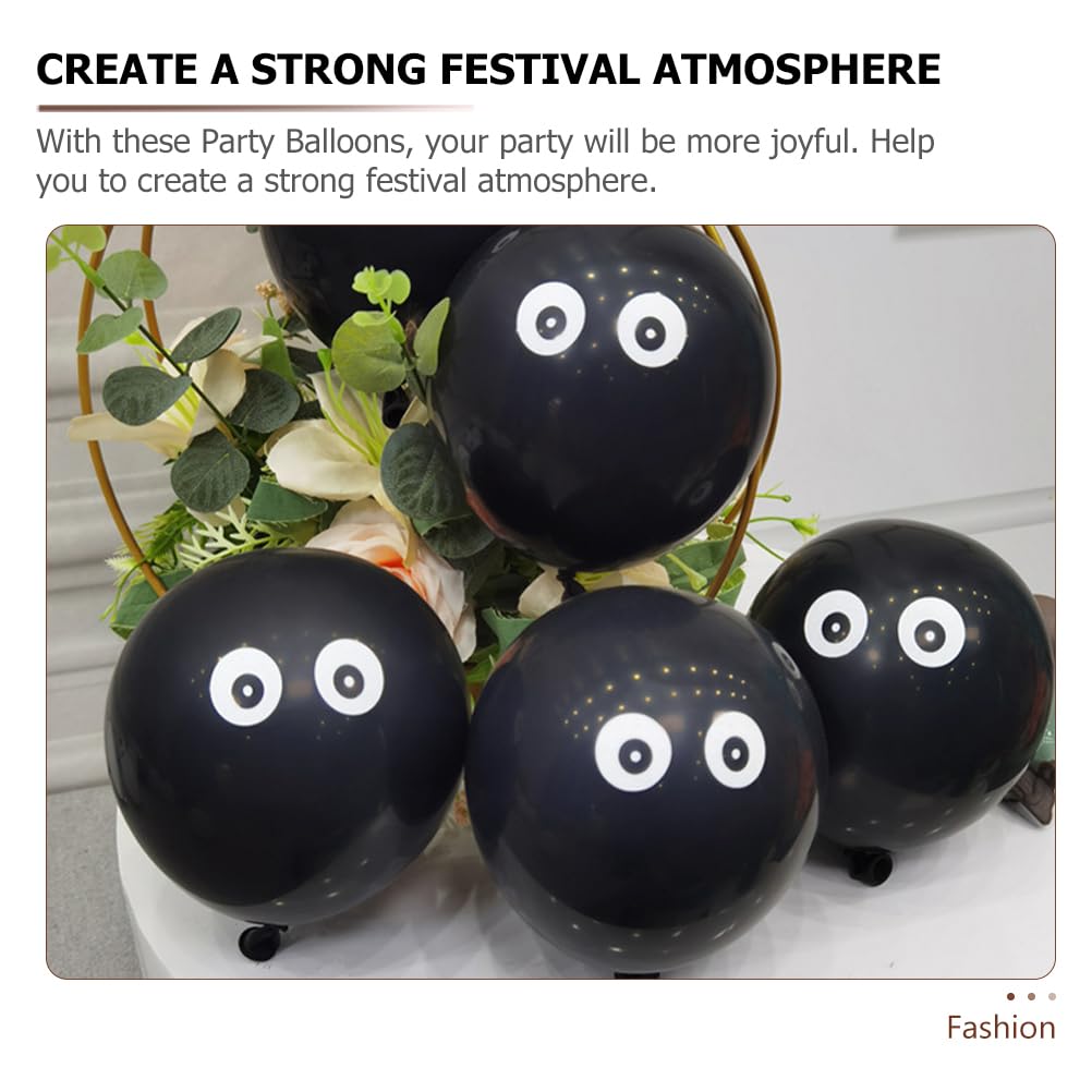 Eyeball Balloons 100pcs Balloon Black Decorations Summer Decor Octopus Decor Eyeball Latex Balloons Eye Balloons 5 Inch Festival Decorative Balloon Photography Props Chic