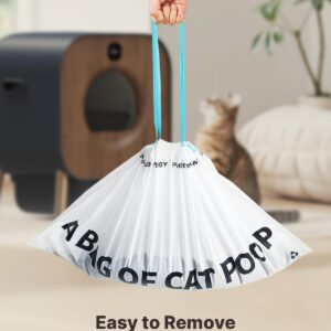 PAWBBY Cat Litter Box Liners Waste Bags-3 Roll Self Cleaning Cat Litter Box Trash Bags with handle (30pcs)