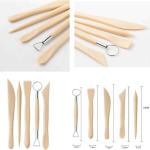 Langqun 25pcs Clay Tools,Air Dry Clay Tools,Pottery Tools Kit,Polymer Clay Dotting Tools,Ceramic Supplies for Kids and Adults,Sculpting,Modeling,Shaping