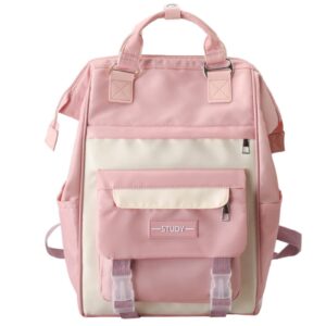 HAPIKI Cute Backpack with Cute Accessories Aesthetic Backpack Cute Kawaii Anti Theft Travel Daypack Season Gifts Backpack (pink)