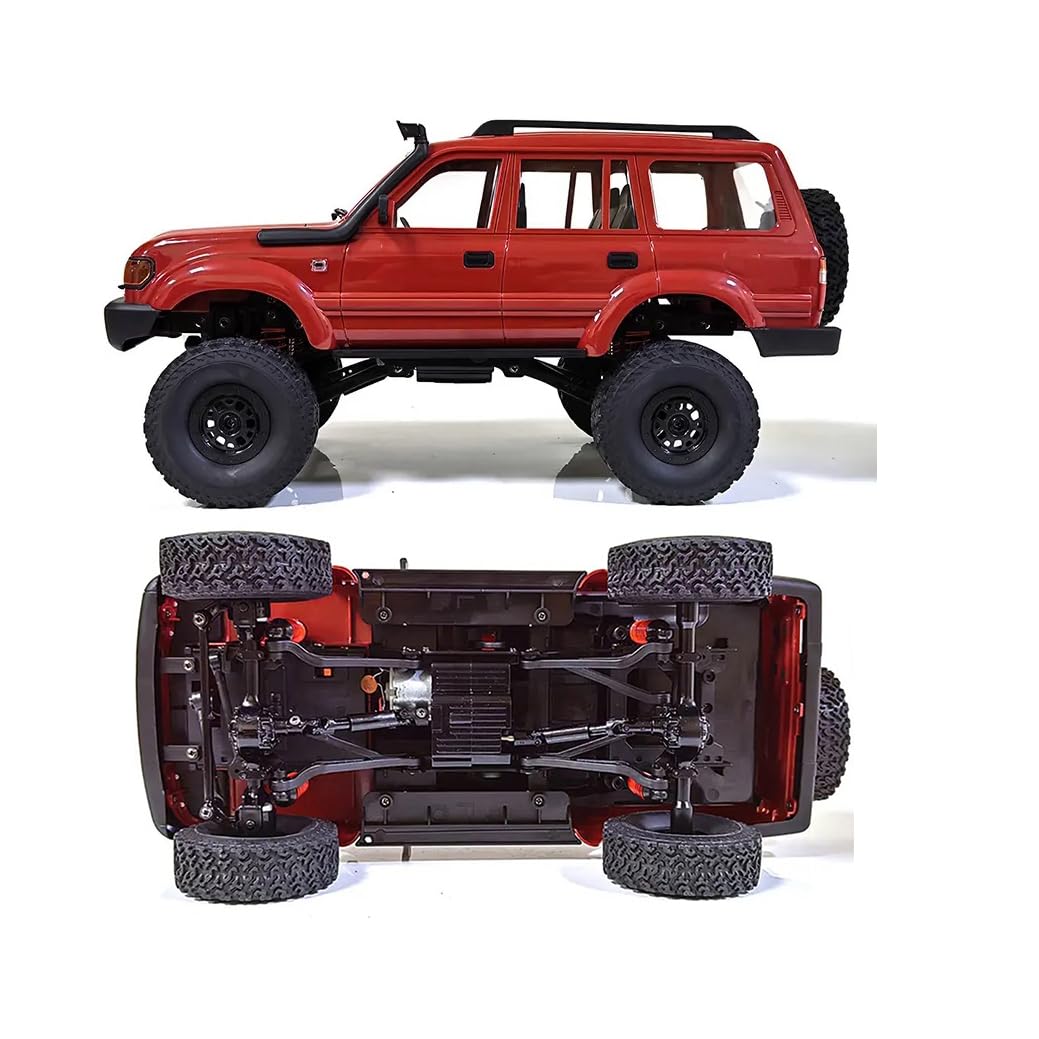 RC Rock Crawler 4x4 RC Truck WPL C54 1/16 RC Crawler RTR Remote Control Truck Off Road 2.4G All Terrain with Proportional Steering 260 Motor, New Gearbox, Upgraded Chasis and Shock