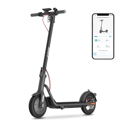 NAVEE Electric Scooter V50, 31 Miles Range & 20 MPH Speed, 700W Max Power, 10" Pneumatic Tires, E-ABS and Rear Disk Brake, IP55 Waterproof, Handle Folding Electric Scooter for Adults