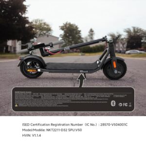 NAVEE Electric Scooter V50, 31 Miles Range & 20 MPH Speed, 700W Max Power, 10" Pneumatic Tires, E-ABS and Rear Disk Brake, IP55 Waterproof, Handle Folding Electric Scooter for Adults