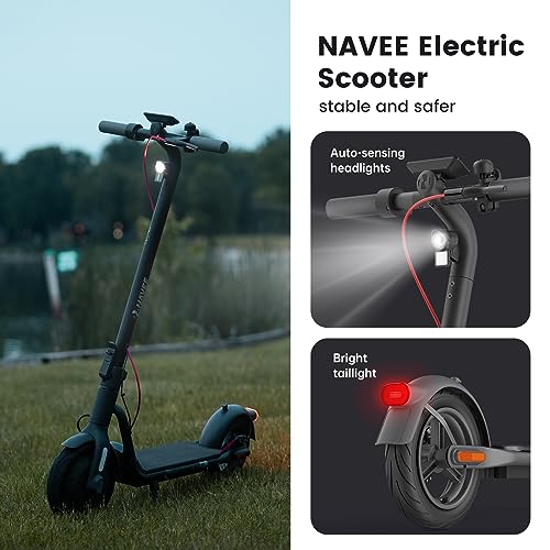 NAVEE Electric Scooter V50, 31 Miles Range & 20 MPH Speed, 700W Max Power, 10" Pneumatic Tires, E-ABS and Rear Disk Brake, IP55 Waterproof, Handle Folding Electric Scooter for Adults