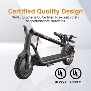 NAVEE Electric Scooter V50, 31 Miles Range & 20 MPH Speed, 700W Max Power, 10" Pneumatic Tires, E-ABS and Rear Disk Brake, IP55 Waterproof, Handle Folding Electric Scooter for Adults