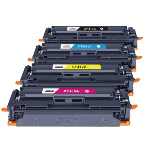 Ankink Compatible Toner Cartridge Replacement for HP 410A for Color Laserjet Pro MFP M477fnw,M477fdw,M452dn,Color Laserjet Pro M477 M452 Series,CF410A,4 Pack