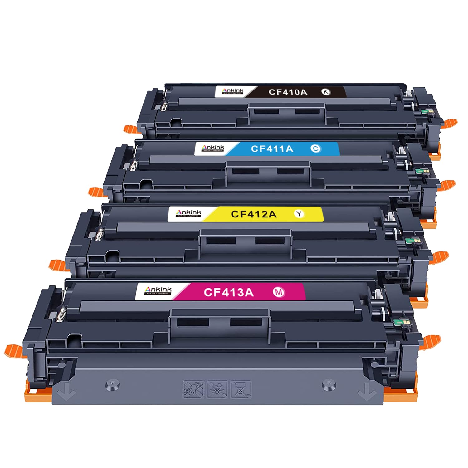 Ankink Compatible Toner Cartridge Replacement for HP 410A for Color Laserjet Pro MFP M477fnw,M477fdw,M452dn,Color Laserjet Pro M477 M452 Series,CF410A,4 Pack