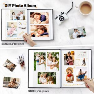 Artfeel Photo Album Self Adhesive Scrapbook,Large Photo Book for 4x6,5x7,8x10 Pictures,DIY Album for Baby Wedding Family Travel Birthday,with Metallic Pen and Scraper