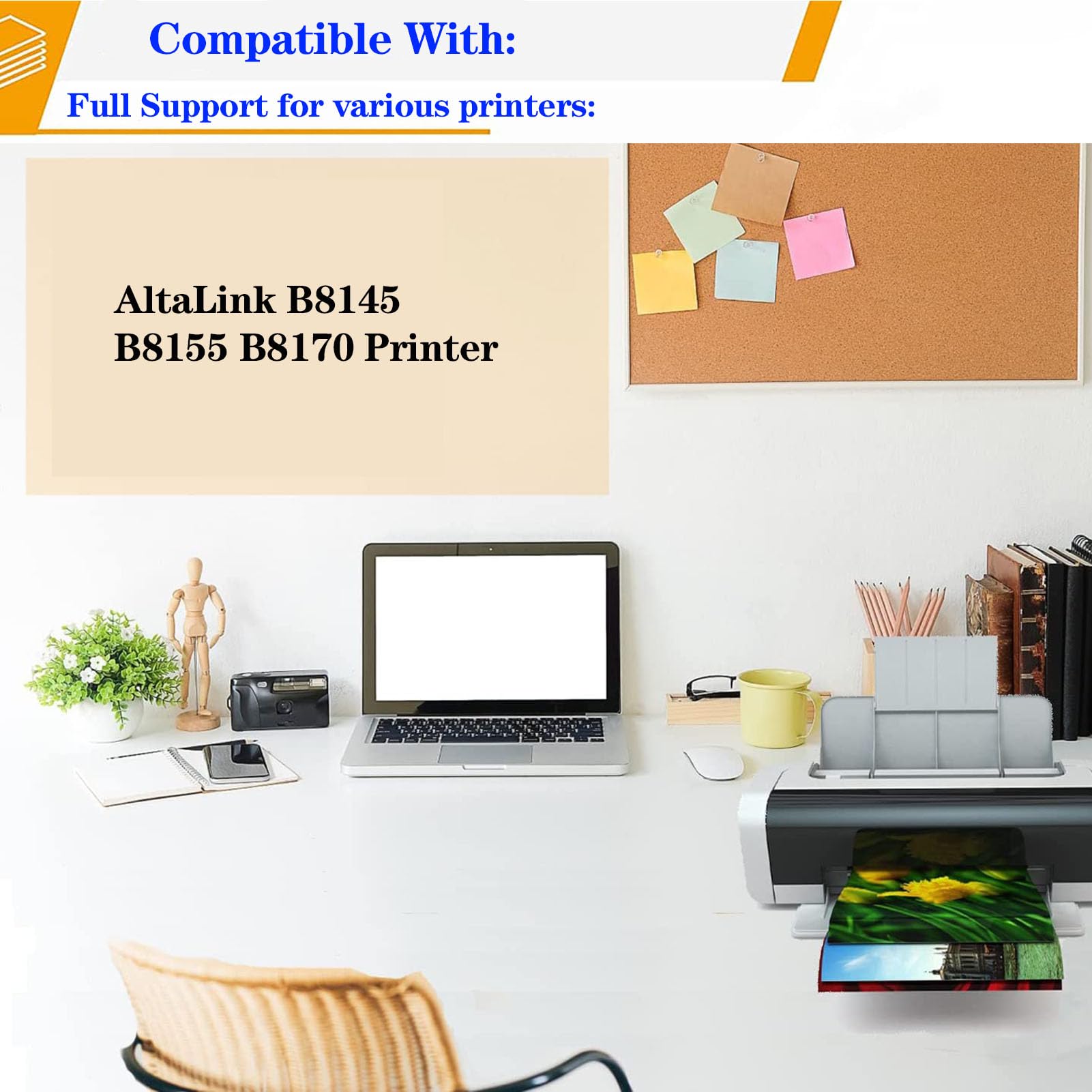 Compatible Toner Cartridge Replacement for Xerox AltaLink B8145 Toner High Yield for AltaLink B8145 B8155 B8170 Printer 1 Black