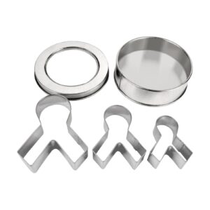 Cookie Cutters with Slip Cover Storage Tin, Support Ribbon Cutters in 3 Different Sizes - Perfect for Baking Enthusiasts.