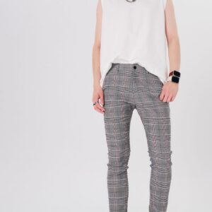 Plaid&Plain Men's Plaid Pants Skinny Dress Pants for Men Skinny Chino Pants Men 7301 Plaid-11-28X30