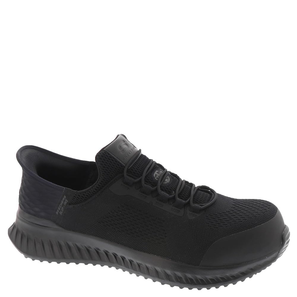 Skechers Men's Hands Free Slip-Ins Tilido Fletchit Comp Toe Construction Shoe, Black, 13 Wide