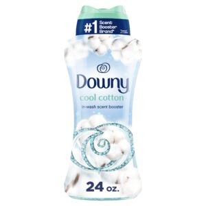 downy in-wash laundry scent booster beads, cool cotton, 24 oz (pack of 1)