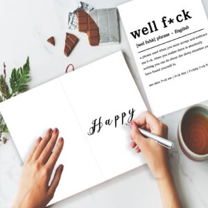 OJsensai Funny Well F Definition Card for Him Her, Hilarious Get Well Soon Gifts for Women Men, Sympathy Card for Loss Pets Job, Unique Farewell Gift Ideas for Coworkers Colleagues