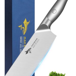 MAD SHARK Nakiri Vegetable Chef Knife 7 Inch, Razor Sharp Usuba Knife, Multipurpose Chopping Knife with Precision and Beauty, for Home and Kitchen