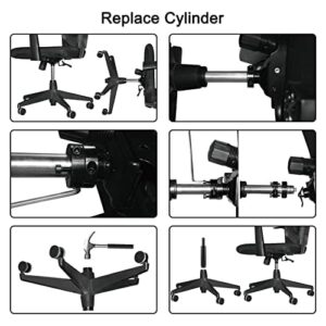 MySit Gas Lift Cylinder Removal Tools 33mm/1.3-Inch, Removal Tool Set for Replacing Herman Miller Aeron Office Chair Cylinders, Fix Sinking Chair Saver for Stop Sinking - 2 Pieces