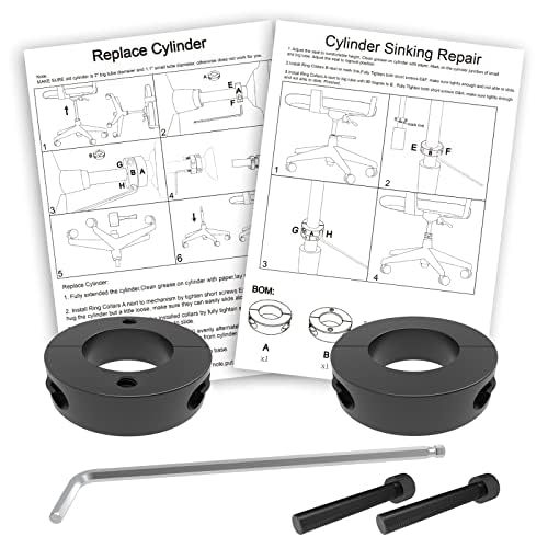 MySit Gas Lift Cylinder Removal Tools 33mm/1.3-Inch, Removal Tool Set for Replacing Herman Miller Aeron Office Chair Cylinders, Fix Sinking Chair Saver for Stop Sinking - 2 Pieces