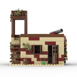 SAYN WW2 Military Scene Military Buildings - 404 pcs WW2 Military Base Battle Scene Building Block, Military Sets Compatible with Lego