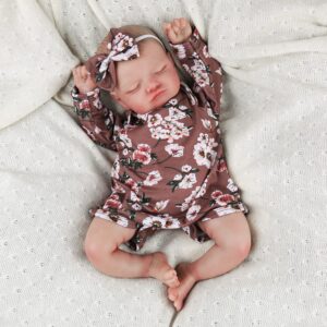 Kaydora Reborn Baby Girl Dolls - 20 inch Lifelik Newborn Baby with Realistic Veins for Kids Age 3 +, Brown