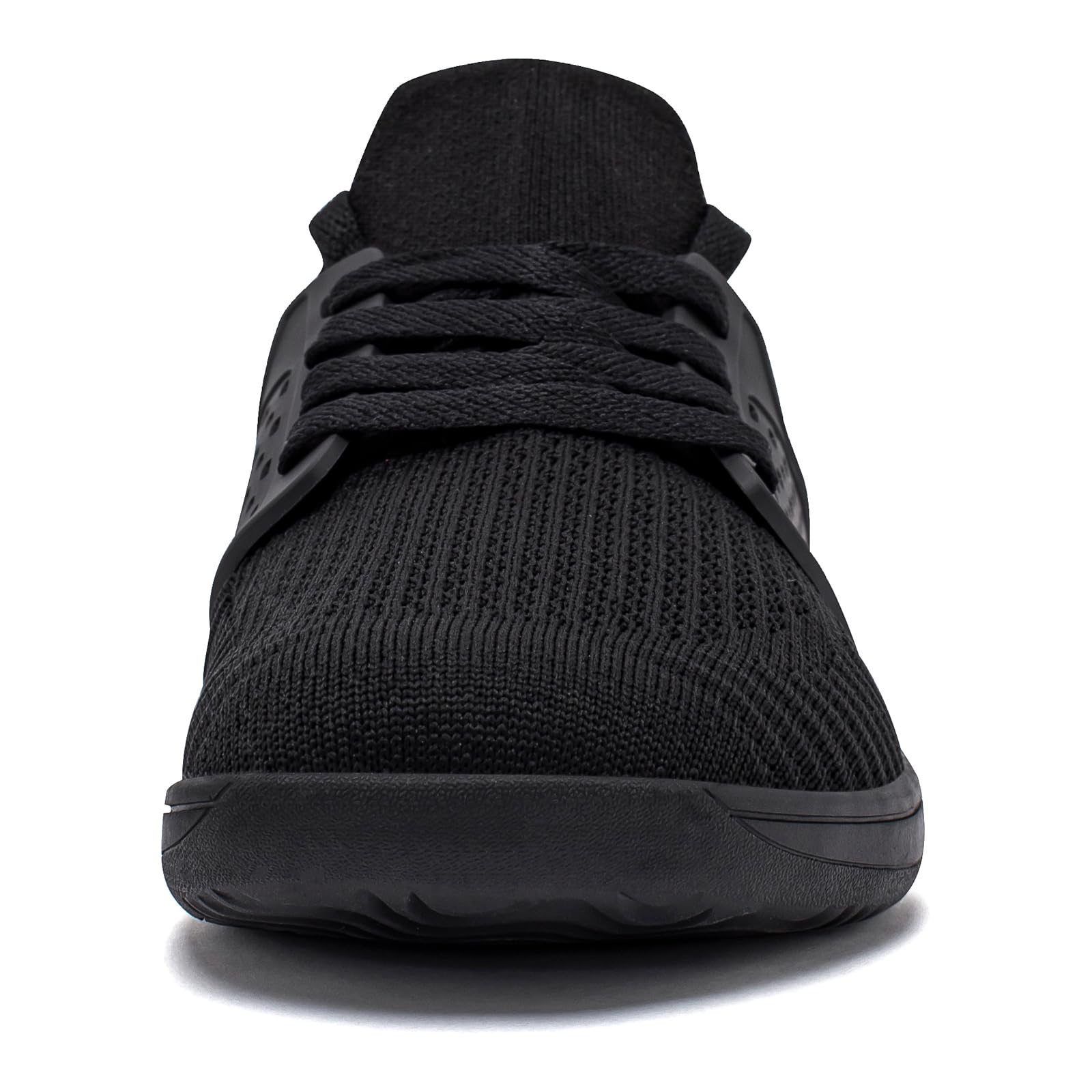 HOBIBEAR Wide Minimalist Barefoot Shoes Mens Womens Walking Sneakers Shoes | Zero Drop Sole | Optimal Relaxation (All Black,Women 11.5 Wide/Men 10 Wide)