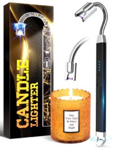 upgraded electric candle lighters led light gifts for women - valentines day gifts for her him arc lighter rechargeable flameless windproof plasma lighters for grill birthday gift ideas for adult wife